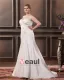 Satin Organza Embroidery Beading Sweetheart Court Plus Size Bridal Gown Wedding Dress