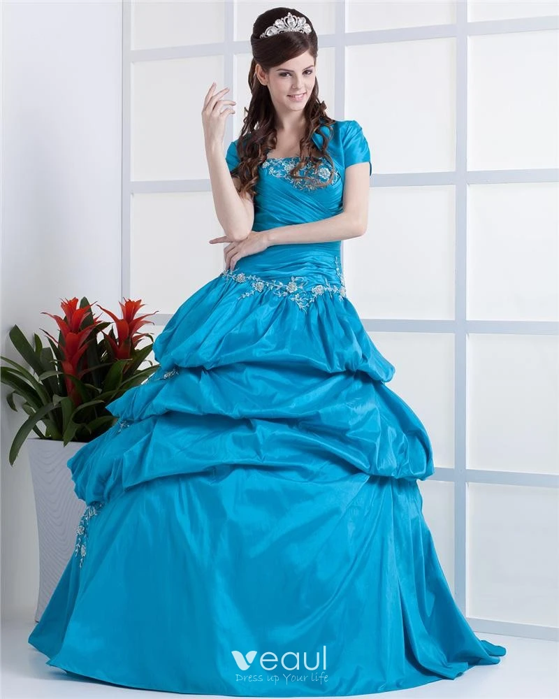 fuchsia taffeta floor dress quinceanera