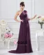 Chiffon Bowtie One Shoulder Floor Length Bridesmaid Dresses
