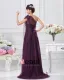 Chiffon Bowtie One Shoulder Floor Length Bridesmaid Dresses