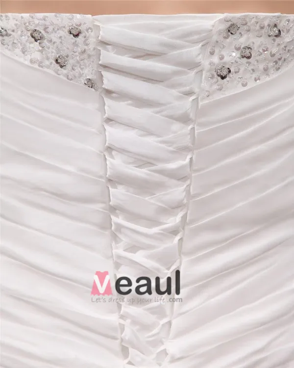 Satin Sweetheart Tribunal De Ruche Plus La Robe De Mariage De Taille