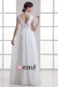 En Mousseline A Volants Perles Col En V Etage Longueur Robe De Mariée Empire