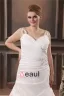 Satin Perlage V Tribunal De Cou Plus La Taille Robe De Mariage Nuptiale Robe
