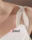 Satin Perlage V Tribunal De Cou Plus La Taille Robe De Mariage Nuptiale Robe