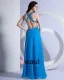 Chiffon Beading V Neck Ankle Length Evening Dresses