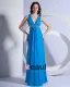 Chiffon Beading V Neck Ankle Length Evening Dresses