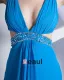 Chiffon Beading V Neck Ankle Length Evening Dresses