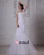 Stylish Sweep Satin Lace Square Mermaid Wedding Dress
