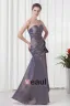 Elegant Ruffle Flower Decoration Sweetheart Floor Length Taffeta Bridesmaid Dress