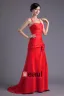Fashion Satin Pleated Flower Spaghetti Strap Floor Length Bridesmaid Dress