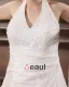 Satin Applique Halter Court Plus Size Bridal Gown Wedding Dresses
