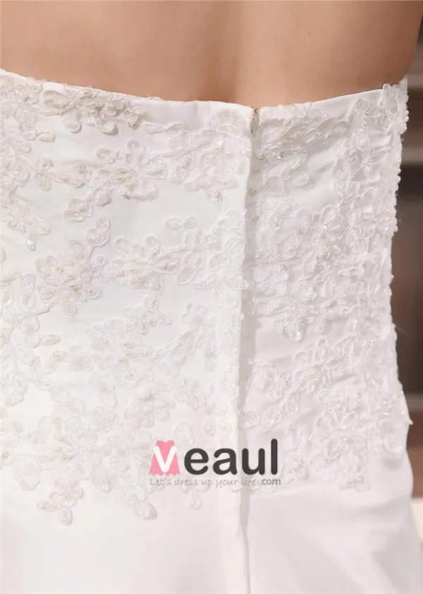 Satin Applique Halter Court Plus Size Bridal Gown Wedding Dresses