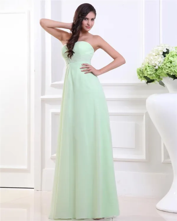 Strapless Chiffon Evening Party Dresses