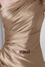 Elegant Ruffle Sloping Flower Decoration Floor Length Charmeuse Bridesmaid Dress