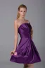 Modeste Longueur De La Cuisse Bretelles Perles Imitation Plisse Robe De Demoiselle D'honneur De La Soie