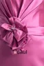 Fashion Satin Pleated Flower Strapless Thigh Length Bridesmaid Dress