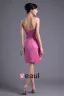 Fashion Satin Pleated Flower Strapless Thigh Length Bridesmaid Dress