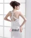 U Cou En Forme Applique Ondule Traverse La Ceinture De Longueur De Plancher Charmeuse Femme Robe De Mariée Fourreau