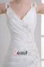 Taffeta Applique Beading V Neck Court Train Mermaid Wedding Dress