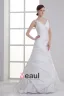Taffeta Applique Beading V Neck Court Train Mermaid Wedding Dress