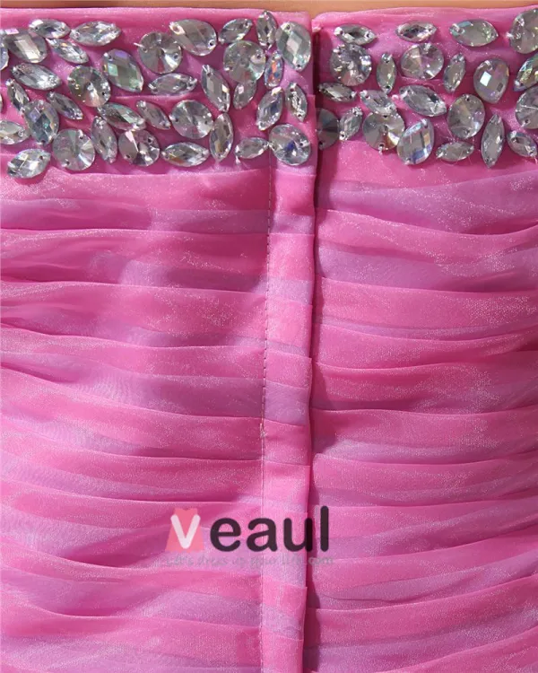Mote Organza Krusning Beaded Kjaereste Asymmetrisk Ballkjoler