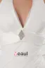 Organza Ruffle Halter Court Train Tiered Mermaid Wedding Dress