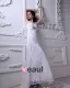 Satin Mit V-ausschnitt Applique Gericht Mantel Brautkleider Hochzeitskleid