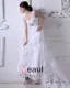 Satin Mit V-ausschnitt Applique Gericht Mantel Brautkleider Hochzeitskleid
