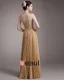 Beading Ruffles Kjaereste Gulv Lengde Chiffon Selskapskjole