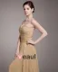 Beading Ruffles Kjaereste Gulv Lengde Chiffon Selskapskjole