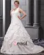 Beading Halter Taffeta Court Plus Size Bridal Gown Wedding Dress