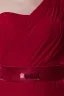 One Shoulder Pleated Ankle Length Chiffon Woman Bridesmaid Dress