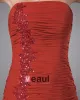 Eleganter Chiffon Rüschen Perlen Quadratischen Ausschnitt Tee Langen Mutter Der Braut Kleid