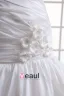 Taffeta Ruffle Flower Strapless Court Train Tiered Mermaid Wedding Dress