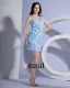 Sheath One Shoulder ShortMini Chiffon Cocktail Party Dress