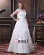 Yarn Applique Beading V Neck Floor Length Plus Size Bridal Gown Wedding Dress