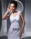 V Neck Beading Applique Floor Length Woman Mermaid Wedding Dress