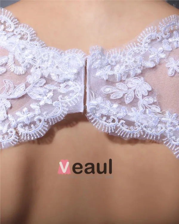 V Neck Beading Applique Floor Length Woman Mermaid Wedding Dress