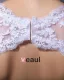 V Neck Beading Applique Floor Length Woman Mermaid Wedding Dress