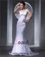 V Neck Beading Applique Floor Length Woman Mermaid Wedding Dress