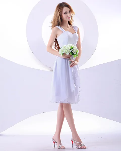 Sweetheart Knee-Length Chiffon Bridesmaid Dress