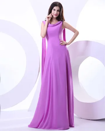 Chiffon Beading Firkantet Hals Gulv Lengde Ball Kjoler