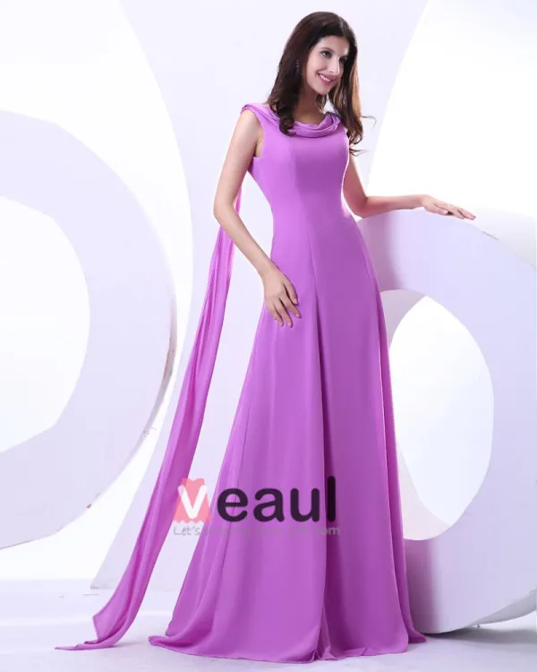 Chiffon Beading Firkantet Hals Gulv Lengde Ball Kjoler