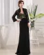 Schatz Langarm Reißverschluss Stickerei Friesen Bodenlangen Chiffon Spitze Mutter Der Braut Kleid