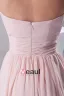 Chiffon Strapless Waistband Ruffle Ankle Length Bridesmaid Dress