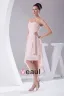 Chiffon Strapless Waistband Ruffle Ankle Length Bridesmaid Dress