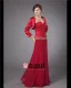 Gorgeous V-Neck Floor Length Charmeuse Lace Mother of the Bride Dress