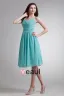 Chiffon Ruffle Spaghetti Straps Knee Length Bridesmaid Dress