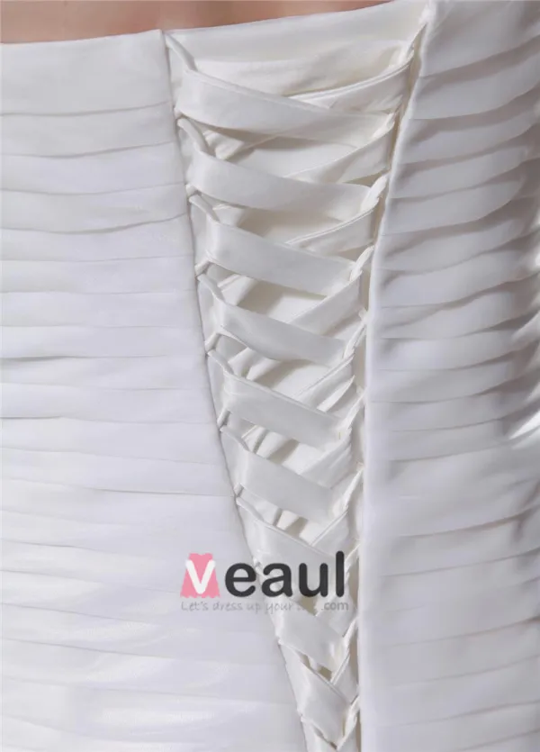 Elegant Chiffon Sweetheart Beading Applique Empire Sweep Plus Size Wedding Dresses