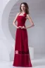 Fashion Halter Floor Length Ruffle Chiffon Bridesmaid Dress